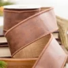 2.5" x 5 Yard Faux Leather & Jute Ribbon