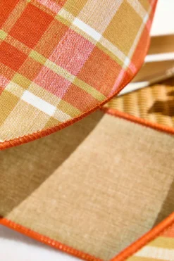 4" x 5 Yard Harvest Fall Plaid Ribbon