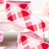 2.5" x 10 Yard Pink/ Red Plaid Ribbon