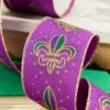 2.5" x 10 Yard Purple Mardi Gras Ribbon