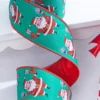 2.5" x 10 Yard Santa Claus Wired Ribbon