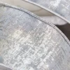 4" x 5 Yard Silver Jacquard Dupion Ribbon