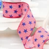 2.5" x 10 Yards Stars with Pinstripes Ribbon