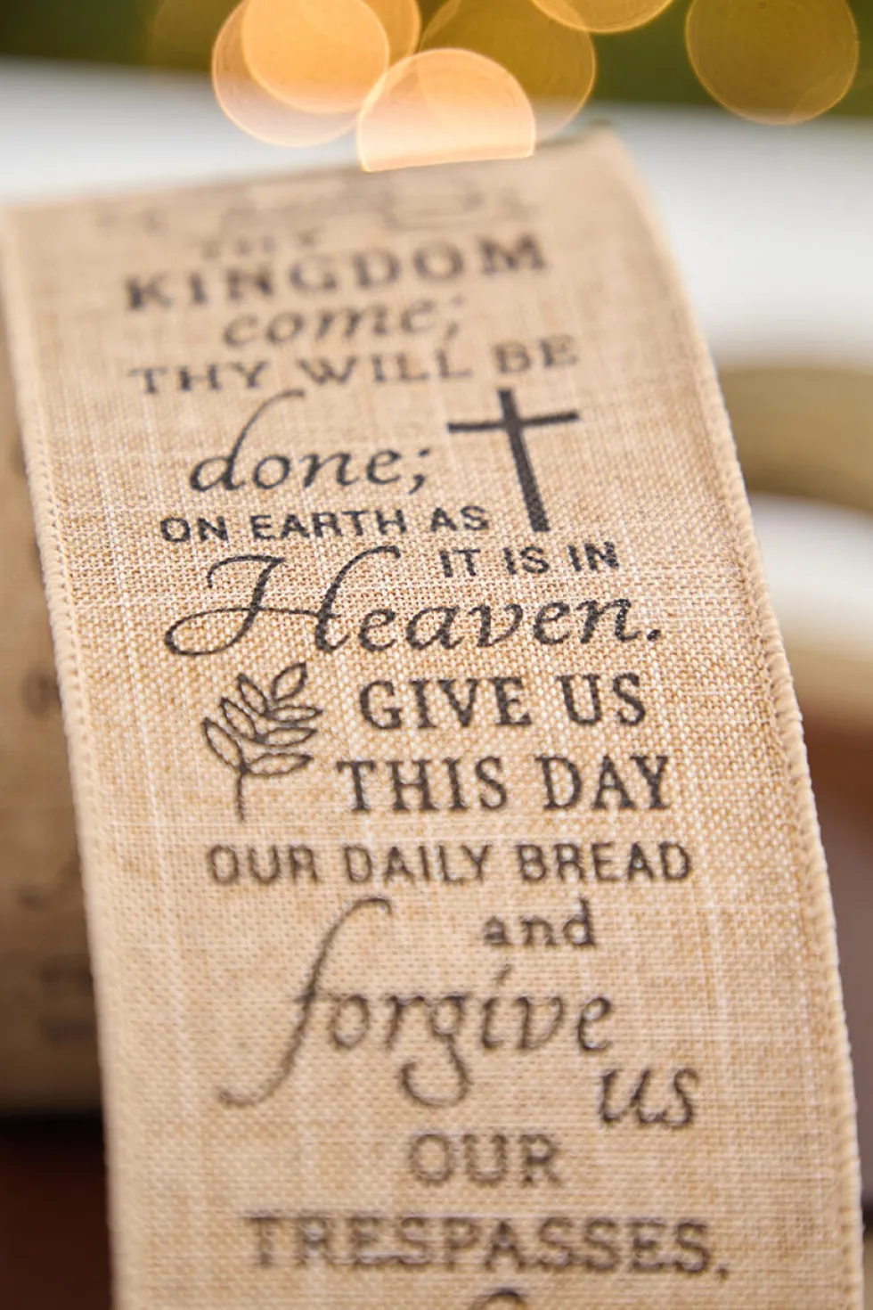 2.5" x 10 Yard The Lord's Prayer Ribbon