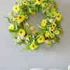 24" Yellow Mixed Gerbera Daisy Wreath